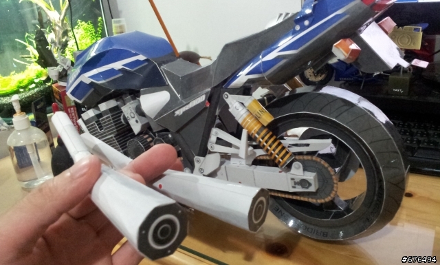 [紙模型製作] YAMAHA XJR1300重機模型製作~