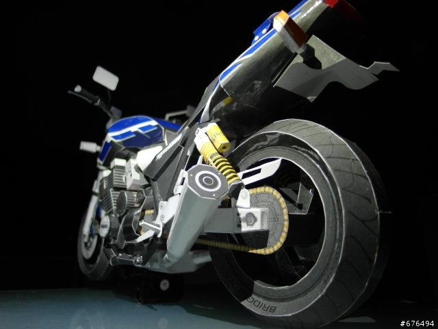 [紙模型製作] YAMAHA XJR1300重機模型製作~