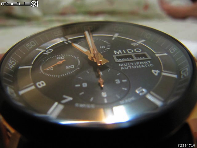 【黑金新錶開箱搶頭香】Mido黑金 Multifort三眼計時碼錶新風格