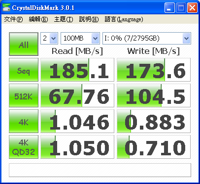 Seagate Expansion 黑鑽 3TB USB3.0 外接硬碟速度 簡單測