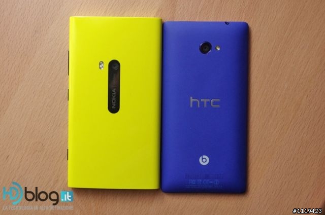 【照片】Nokia Lumia 920 黃色開箱 vs HTC 8X