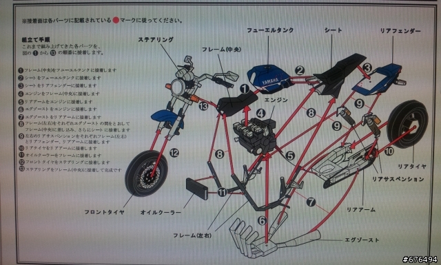 [紙模型製作] YAMAHA XJR1300重機模型製作~