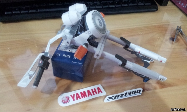 [紙模型製作] YAMAHA XJR1300重機模型製作~
