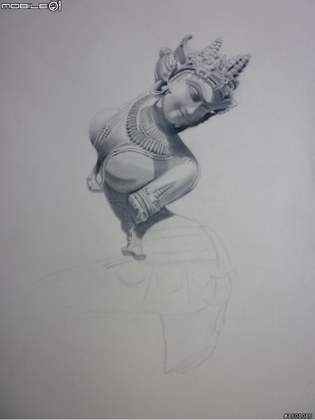 印度飛天女神--素描