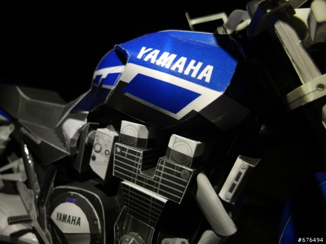 [紙模型製作] YAMAHA XJR1300重機模型製作~