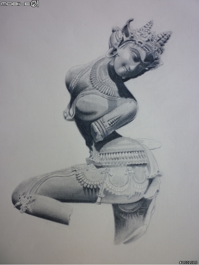 印度飛天女神--素描