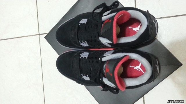 開箱~ air jordan 4 retro BRED 黑紅 小時候夢想 part II