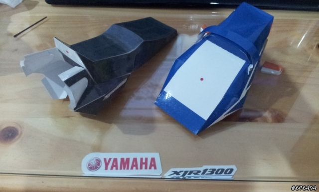 [紙模型製作] YAMAHA XJR1300重機模型製作~