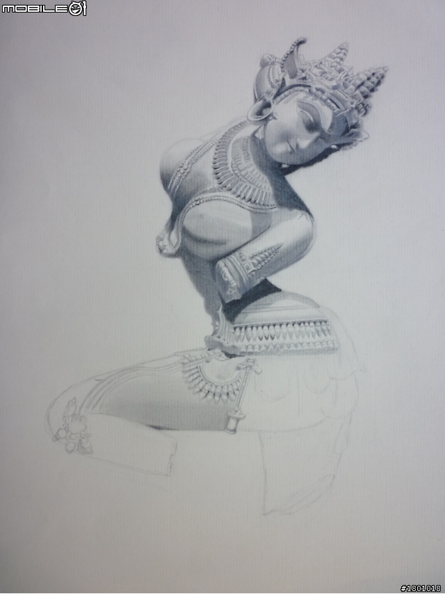 印度飛天女神--素描