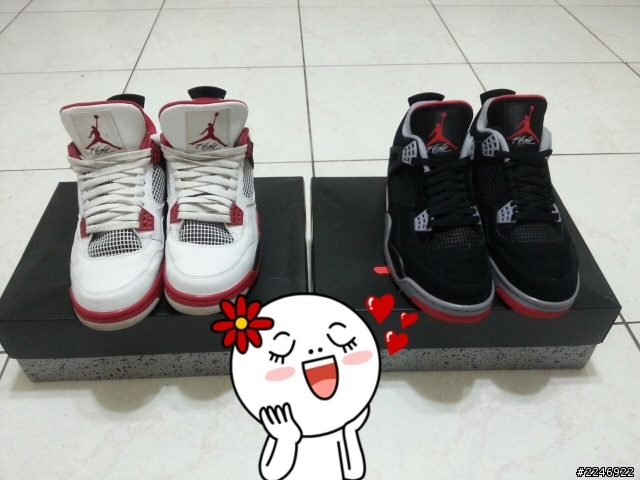 開箱~ air jordan 4 retro BRED 黑紅 小時候夢想 part II