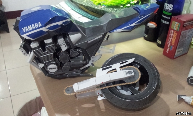 [紙模型製作] YAMAHA XJR1300重機模型製作~