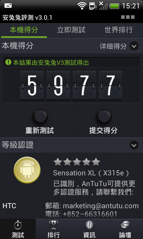 HTC 跑分總匯