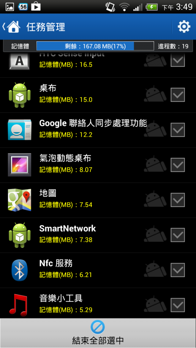請問one x. ram剩下145mb對嗎??