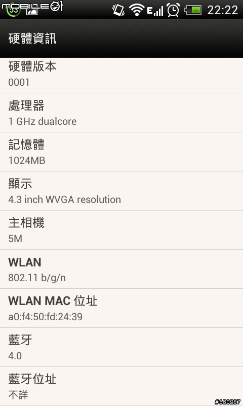HTC ONE SC (T528D) 傷眼圖