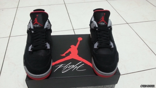 開箱~ air jordan 4 retro BRED 黑紅 小時候夢想 part II