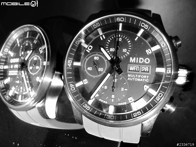 【黑金新錶開箱搶頭香】Mido黑金 Multifort三眼計時碼錶新風格