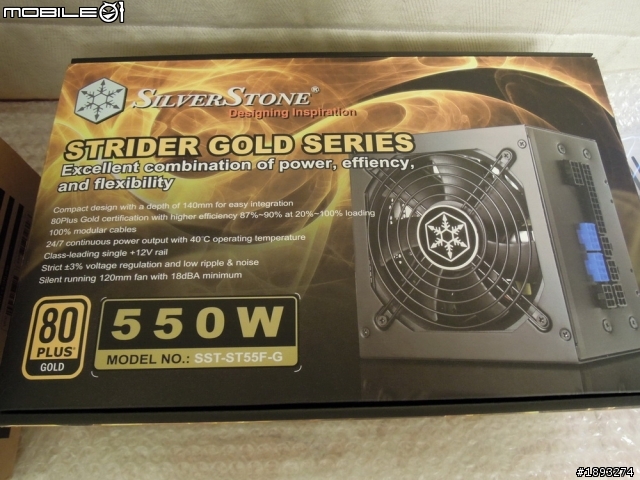 [開箱] SilverStone短機身80+金牌電源 Strider Gold 550W