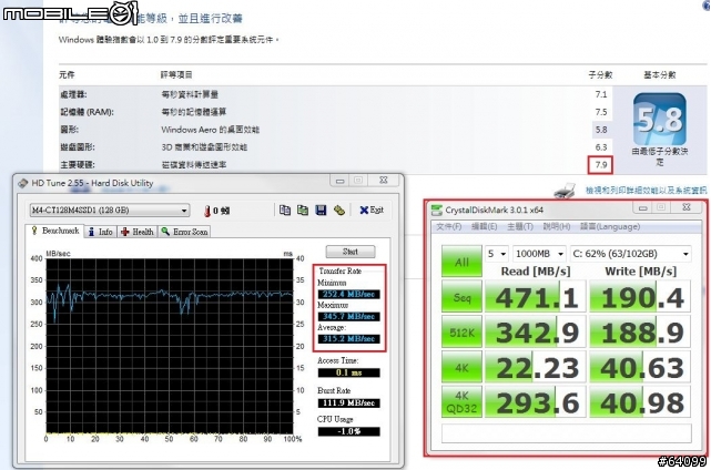 [ 7mm ] Micron Crucial m4 128GB SATAⅢ SSD 分享。