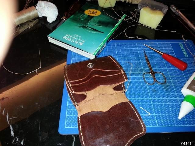 【手工皮件分享】舊瓶新裝之 Hand Made 野牛皮零錢包