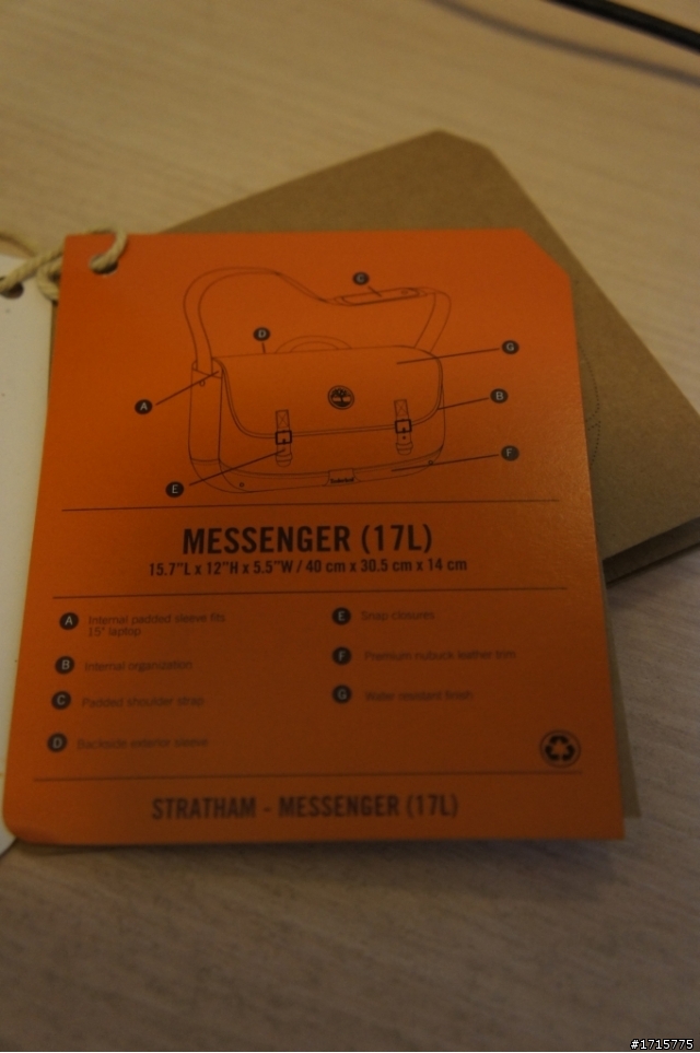 [開箱]Timberland EarthKeepers 郵差帆布包