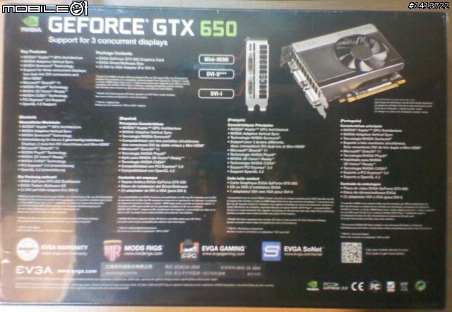 [傷眼開箱]EVGA GeForce GTX 650 SC 1GB