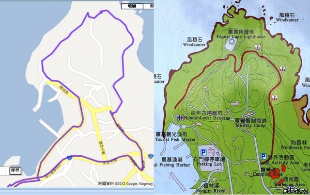 [路線]光復橋>石門_富貴角燈塔(富基漁港) 94km