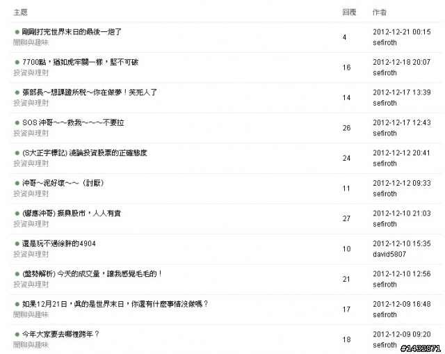 更新於第2頁(我建議管妹加重刑期到2038年)【正式上香區】傳說中理財版S哥(之前有陣子跑閒聊版)，雖然我不喜歡你