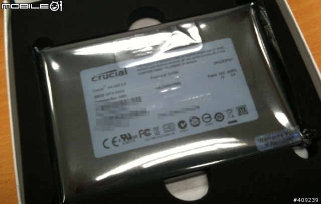 美光 Micron Crucial SSD M4 7mm 256GB SSD開箱