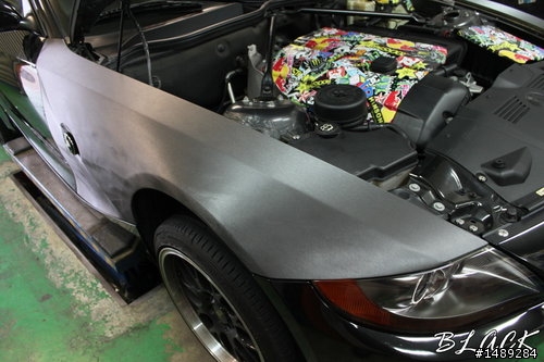 E85 Z4鐵灰髮絲紋DIY全車包膜