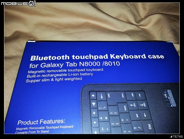 [ 開箱 ] (NOTE 10.1 用) 來分享一下新入手的"Modison"Bluetooth touchpad Keyboard case