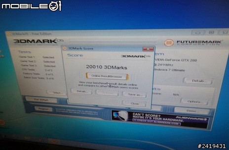 新組裝的Mini ITX, 跑20000分！