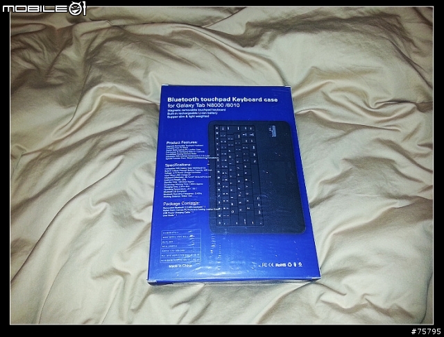 [ 開箱 ] (NOTE 10.1 用) 來分享一下新入手的"Modison"Bluetooth touchpad Keyboard case
