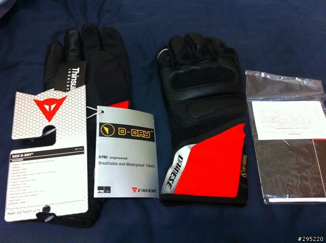 [開箱] Dainese Guanto KKH D-DRY   1/27新增使用心得