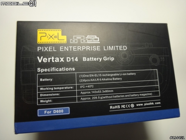 【分享開箱】2013 新年小開箱 品色 Pixel 副廠電池手把 Vertax D14 for Nikon D600