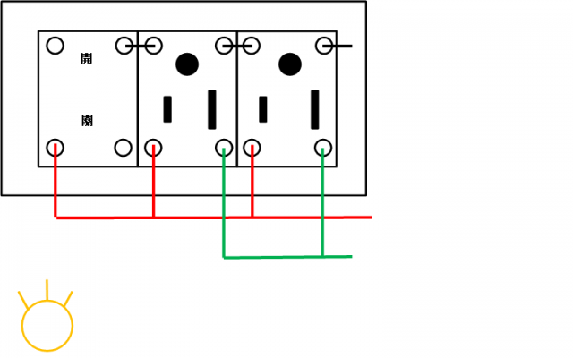 一單切開關 二3孔插座配電問題