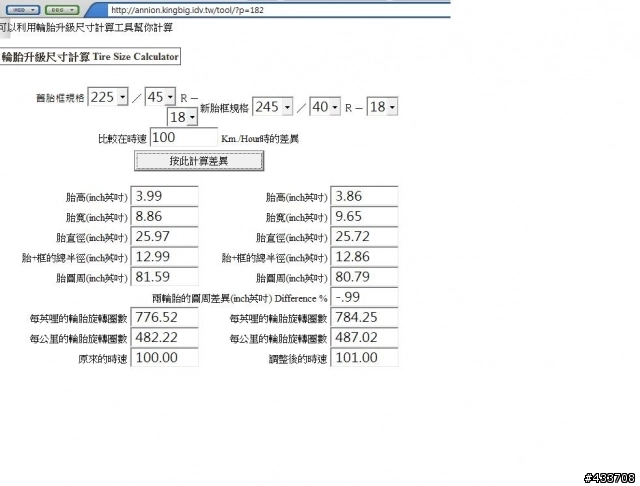 胎圈換算的疑惑 Mobile01 胎圈換算的疑惑 Mobile01
