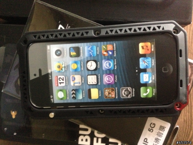 lunatik iphone5 金屬殼銀色 強化版 開箱~