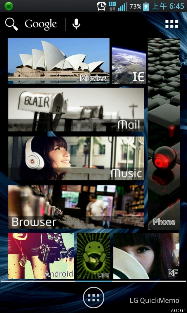 Optimus g F180L 小問題(附美觀桌面圖)