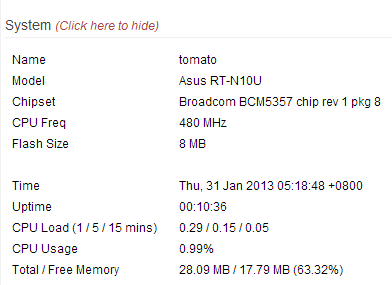 HiNet 100M/100M+ASUS RT-N10U+Tomato Shibby 105 簡單測試
