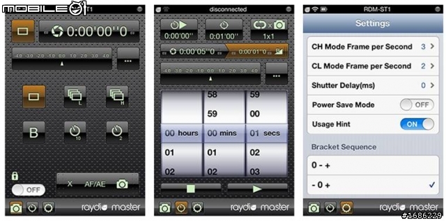 Raido Master 最近推出了可用Apple iPhone/ iPad/ iPod Touch 控制的專業無線相機快門控制器