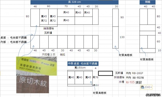 能不能幫忙看一下櫥櫃這樣大概多少價格?