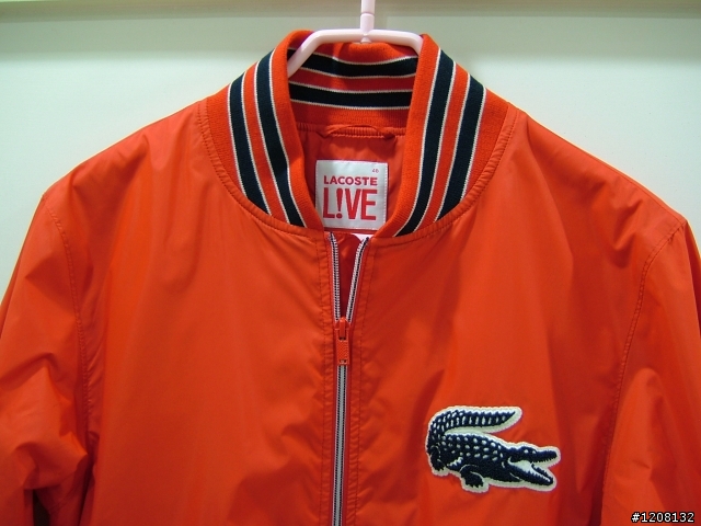 分享：Lacoste Live 橘色潮流棒球風衣外套