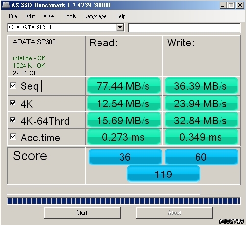 ADATA SP300 msata 上X 41 無法裝win7 ??? 但xp okay?