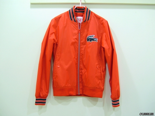 分享：Lacoste Live 橘色潮流棒球風衣外套