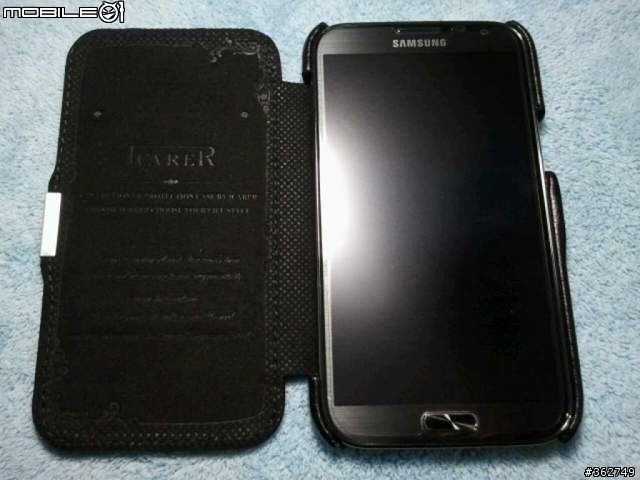 (開箱) SAMSUNG Note2  iCarer 真皮磁扣吸附側掀皮套