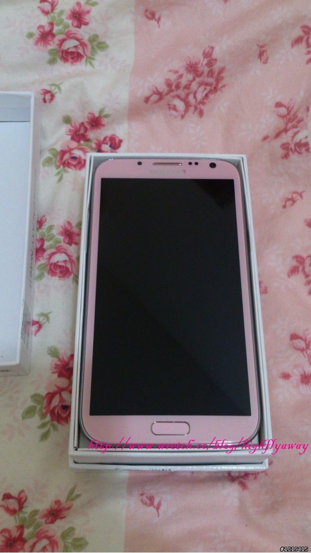 ♥[分享]♥ Samsung 櫻花粉 Note2 16G開箱