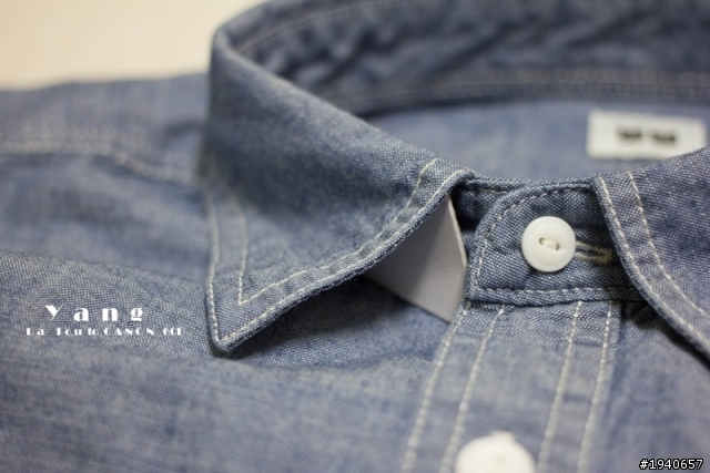 【開箱文】 UNIQLO 七分袖淺藍襯衫