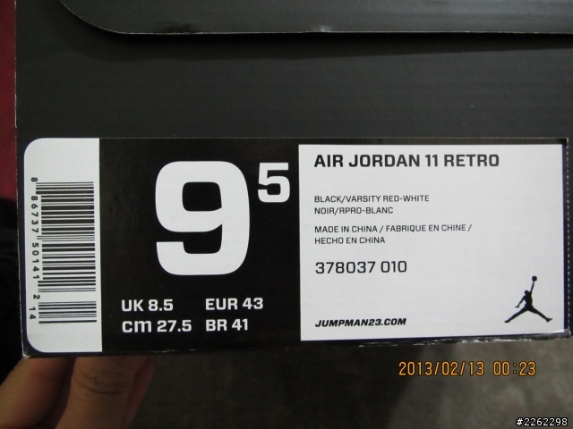請各位大人幫忙鑑定Air Jordan 11 Retro Bred !!!