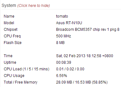 HiNet 100M/100M+ASUS RT-N10U+Tomato Shibby 105 簡單測試