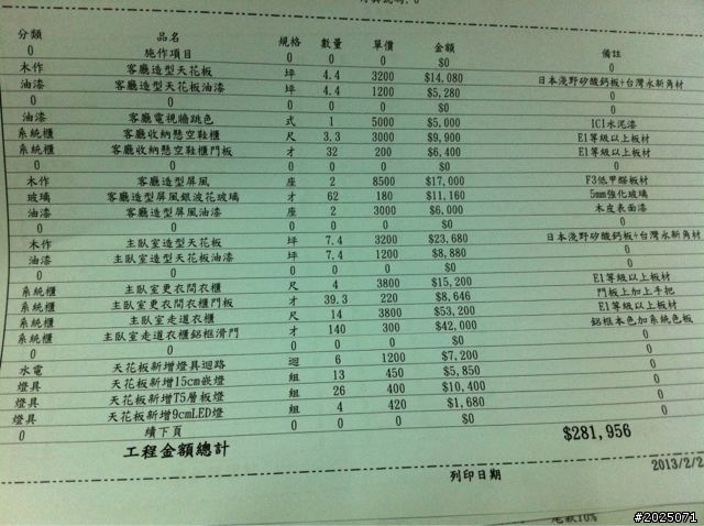 請問裝潢報價合理嗎？